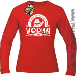 Vodka Always Drunk as Fuck - Longsleeve męski czerwony 