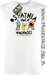 Ostatnia Noc Wolności z kumplami Funny Cartoons - Bezrękawnik męski biały 