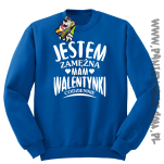 Jestem zamężna mam Walentynki codziennie - Bluza męska standard bez kaptura niebieska 