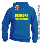 OCHRONA Pana Młodego - bluza męska z kapturem niebieska
