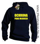OCHRONA Pana Młodego - bluza męska z kapturem granatowa