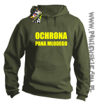 OCHRONA Pana Młodego - bluza męska z kapturem zielona
