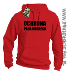OCHRONA Pana Młodego - bluza męska z kapturem czerwona