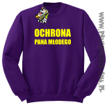 OCHRONA Pana Młodego - bluza męska bez kaptura fioletowa