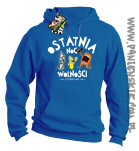 Ostatnia Noc Wolności z kumplami Funny Cartoons - Bluza męska z kapturem niebieska 