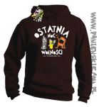 Ostatnia Noc Wolności z kumplami Funny Cartoons - Bluza męska z kapturem brąz 