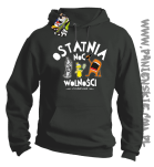 Ostatnia Noc Wolności z kumplami Funny Cartoons - Bluza męska z kapturem szara 