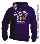 Ostatnia Noc Wolności z kumplami Funny Cartoons - Bluza męska z kapturem fiolet 