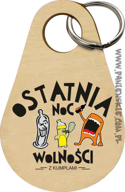 Ostatnia Noc Wolności z kumplami Funny Cartoons - Breloczek 