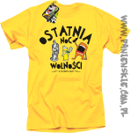 Ostatnia Noc Wolności z kumplami Funny Cartoons - Koszulka męska żółta 