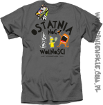 Ostatnia Noc Wolności z kumplami Funny Cartoons - Koszulka męska szara 
