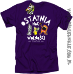 Ostatnia Noc Wolności z kumplami Funny Cartoons - Koszulka męska fiolet 