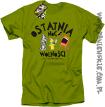 Ostatnia Noc Wolności z kumplami Funny Cartoons - Koszulka męska kiwi