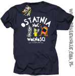 Ostatnia Noc Wolności z kumplami Funny Cartoons - Koszulka męska granat