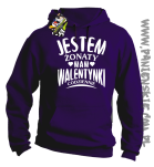 Jestem żonaty mam Walentynki codziennie - Bluza męska z kapturem fiolet 